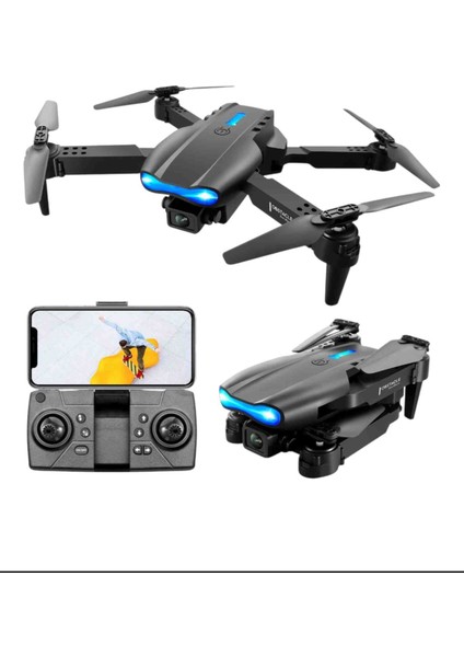 E99 Full Hd Çift Kamera Katlanabilir Drone – Fpv, Otomatik Kalkış/iniş, 20 Dk Uçuş Süresi