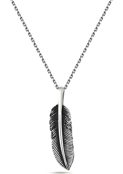 Feather Erkek Gümüş Kolye