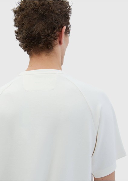 Ekru Bisiklet Yaka Düz Sweatshırt modelleri