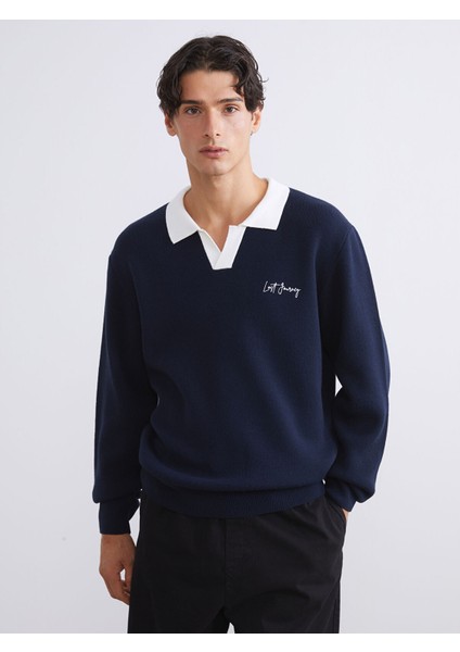 Yeni Sezon Polo Yaka Erkek Triko Kazak