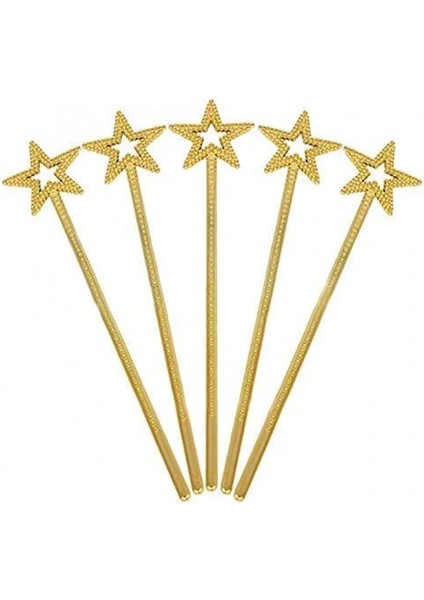 Altın Renk Yıldız Peri Asası Peri Değneği 34 cm 1 Adet (4887)