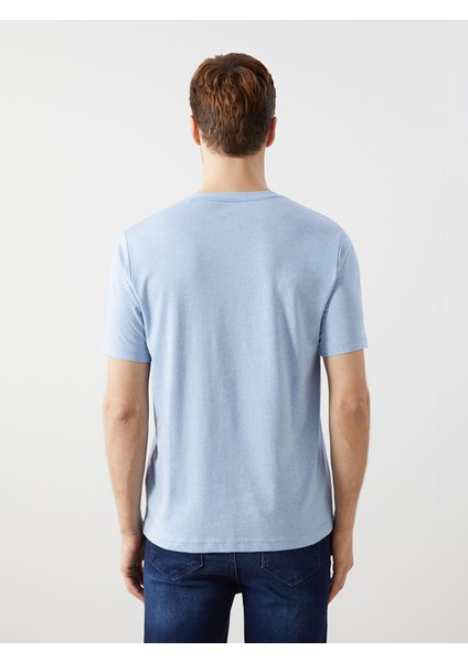 Yeni Sezon V Yaka Kısa Kollu Penye Erkek Tişört fırsatları