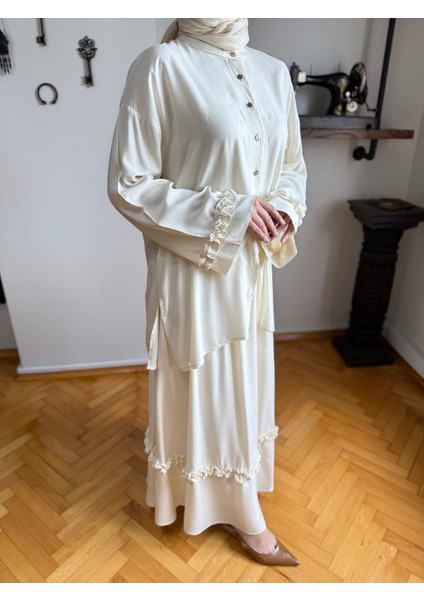 Ekru Belmando Oversize Alt Üst Takım 5092 fiyatları