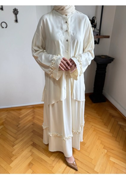 Ekru Belmando Oversize Alt Üst Takım 5092 modelleri