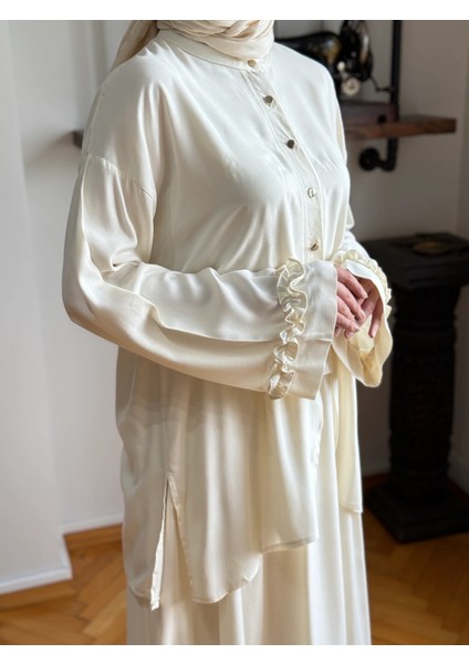 Ekru Belmando Oversize Alt Üst Takım 5092 indirimleri