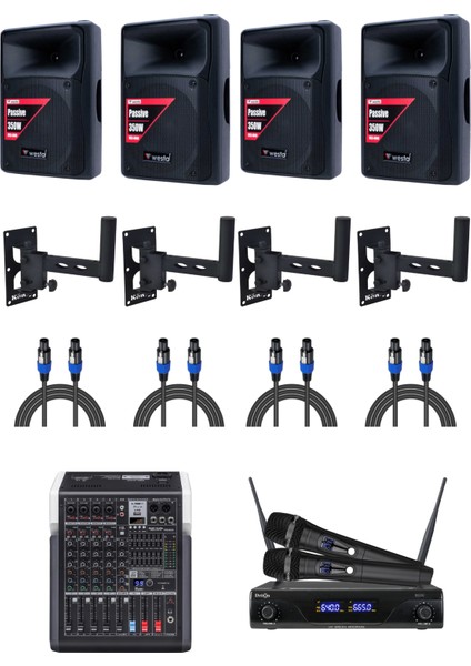 WSS-0800 Hoparlör Mağaza Dükkan Kafe Seslendirme ve Okul Anons Sistemi