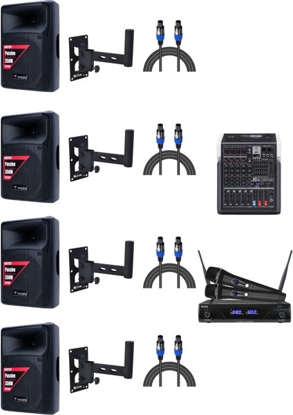 WSS-0800 Hoparlör Mağaza Dükkan Kafe Seslendirme ve Okul Anons Sistemi modelleri