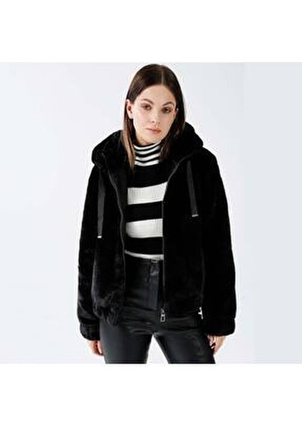 Vida Kadın Siyah Polar Ceket (15260047-B)