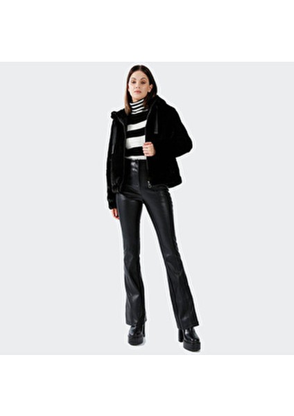 Vida Kadın Siyah Polar Ceket (15260047-B) modelleri