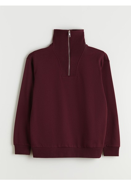 Yeni Sezon Fermuarlı Dik Yaka Erkek Kalın Sweatshirt indirimleri