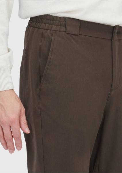 Haki Düz Dokuma Jogging Fit Casual Pamuk Karışımlı Pantolon modelleri