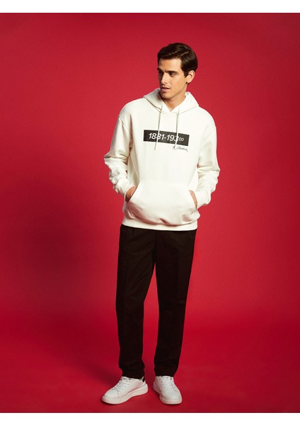 Yeni Sezon Uzun Kollu Baskılı Erkek Kalın Hoodie fırsatları