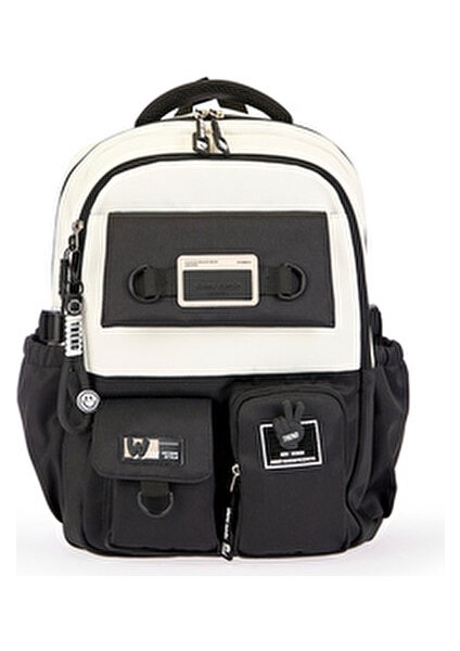 18828 Okul Çantası Suya Dayanıklı Çok Bölmeli Siyah modelleri