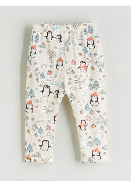 Yeni Sezon Beli Lastikli Baskılı Kız Bebek Pijama Alt modelleri