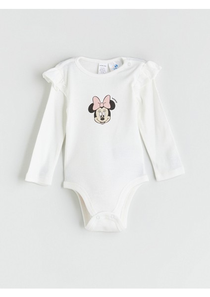 Yeni Sezon Minnie Mouse Lisanslı Kız Bebek Çıtçıtlı Body 2'li fiyatları