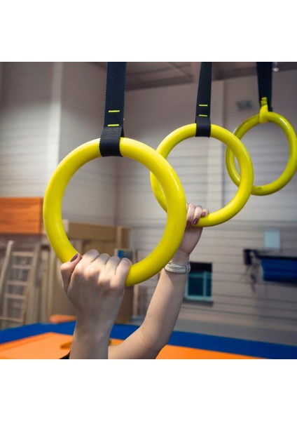 Kademeli Halatlı Barfiks Halkası Sarı Jimnastik Halkası Siyah Kayış (5 Kademeli) fırsatları