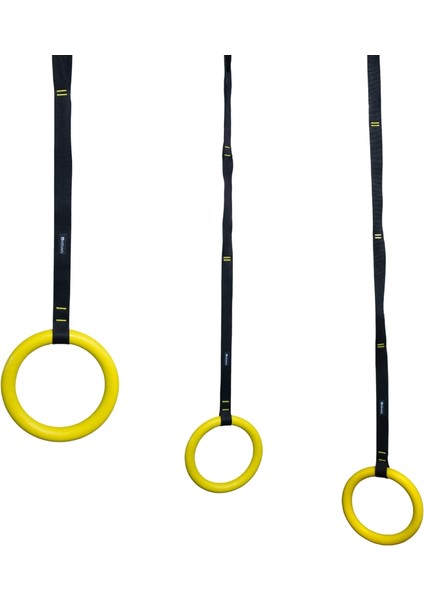 Kademeli Halatlı Barfiks Halkası Sarı Jimnastik Halkası Siyah Kayış (5 Kademeli) indirimleri