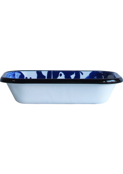 Lacivert Mermer Desen Emaye V1 Meze Tabağı 16 cm