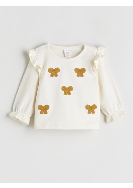 Yeni Sezon Bisiklet Yaka Kız Bebek Tişört ve Tayt 2'li fiyatları