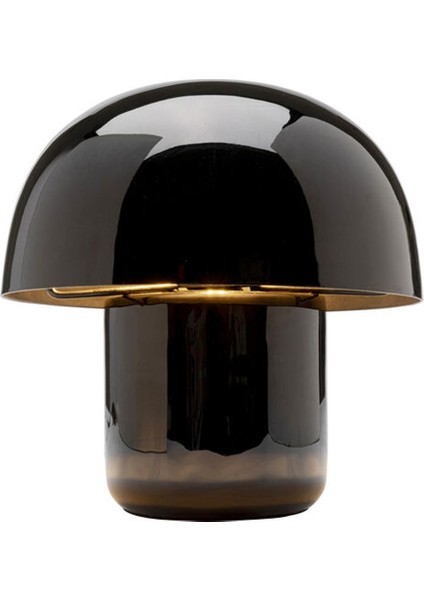 Dekoratif Obje Table Lamp Mushroom Shiny BLACK20CM