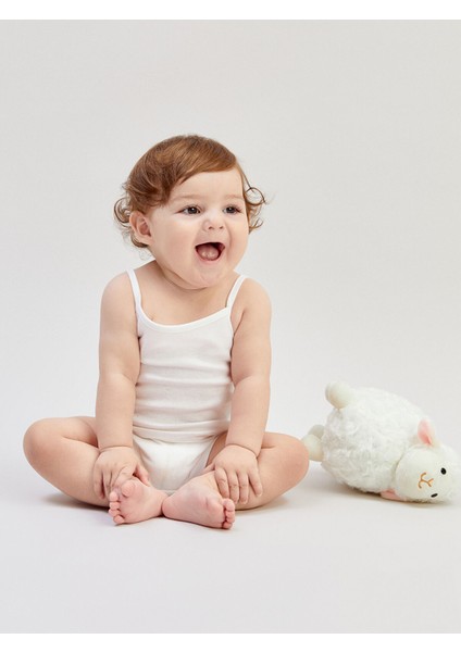 Yeni Sezon Kare Yaka Basic Kız Bebek Çıtçıtlı Bodysuit