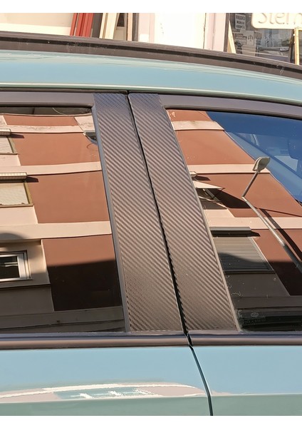 Karbon Folyo 50X25 cm 2 Adet / Karbon Araç Kapı Direği Kaplama / Karbon Araç Kapı Direk Kaplama