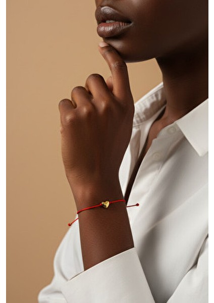 Kırmızı Ipli Kalp Şans Bileklik Hediye Arkadaş