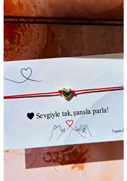 Kırmızı Ipli Kalp Şans Bileklik Hediye Arkadaş modelleri