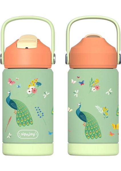 Flipsip Peacock Queen Çelik Çocuk Suluk Matara 360 ml modelleri