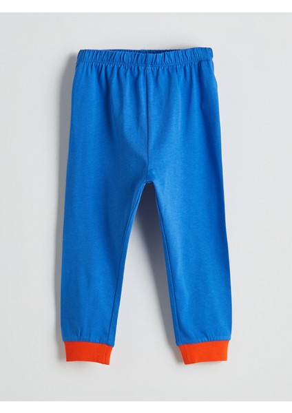 Yeni Sezon Bisiklet Yaka Mickey Mouse Baskılı Erkek Bebek Pijama Takımı indirimleri