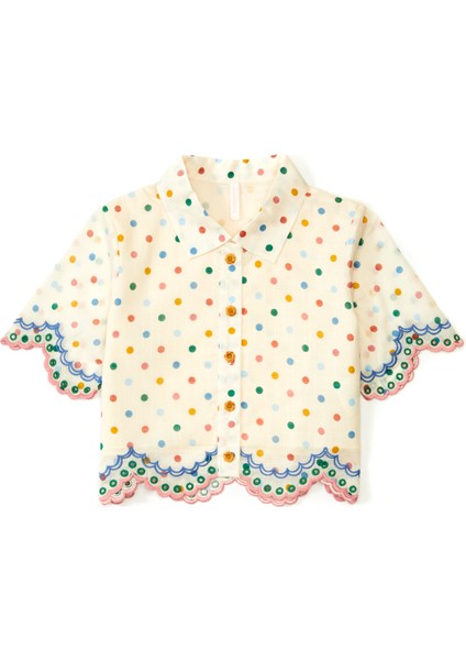 Çok Renkli Kız Çocuk Gömlek