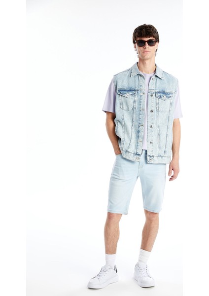 Yeni Sezon Slim Fit Erkek Jean Şort