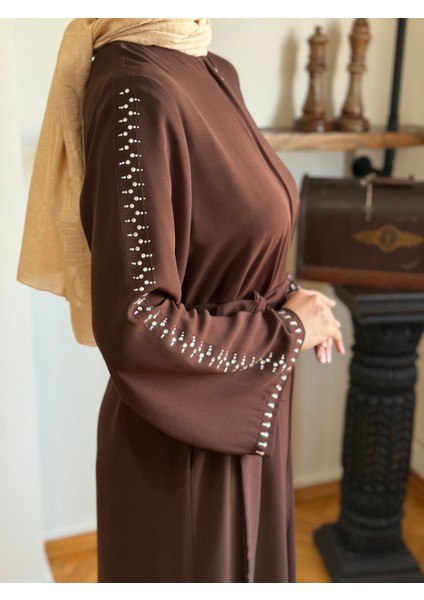 Acı Kahve Premium Taşlı Mevlana Ferace 5049