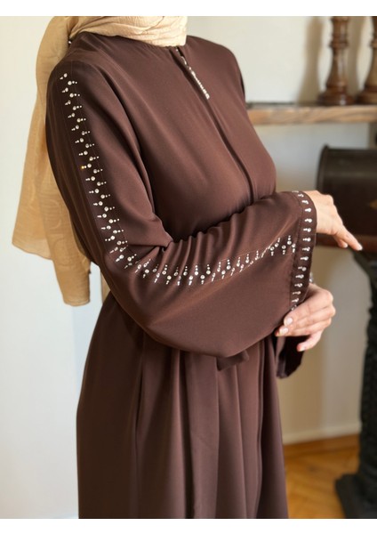 Acı Kahve Premium Taşlı Mevlana Ferace 5049 indirimleri
