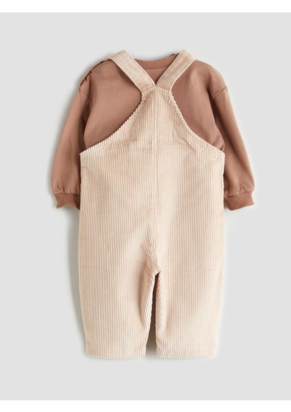 Yeni Sezon Bisiklet Yaka Erkek Bebek Tişört ve Salopet 2'li fırsatları