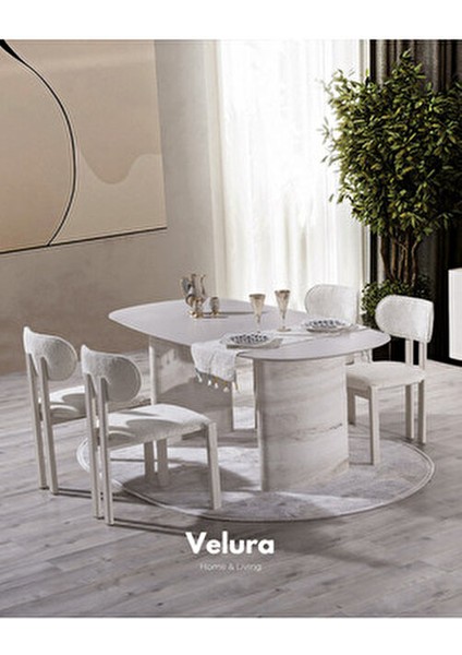 Moon Yemek Odası Takımı (Yemek Masası + 4 Adet Sandalye)