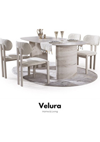 Moon Yemek Odası Takımı (Yemek Masası + 4 Adet Sandalye) fırsatları