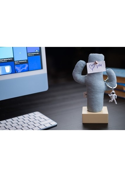 Kayigo Woody Krem Üçlü Ofis Seti - Mavi Cactus indirimleri