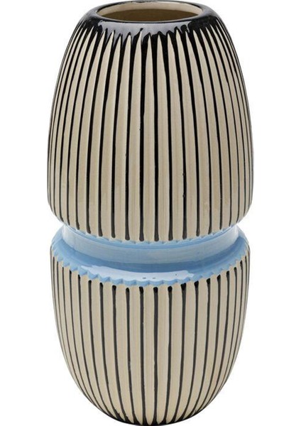 Calabria Blue Porselen Vazo 31 cm