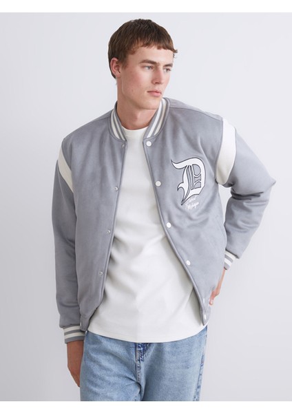 Yeni Sezon Standart Kalıp Uzun Kollu Süet Erkek Kolej Ceket