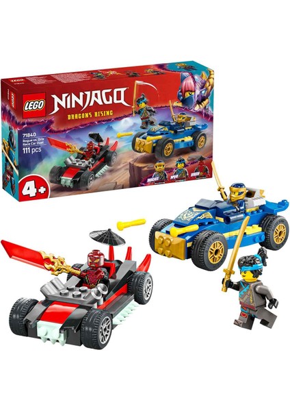 Nınjago Rogue ile Drix Yarış Arabası Düellosu 71840 - 4 Yaş ve Üzeri Çocuklar Için Nya Dahil 3 Minifigür Içeren Yaratıcı Oyuncak Yapım Seti (111 Parça)