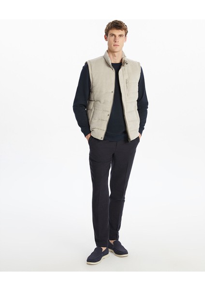 Yeni Sezon Standart Kalıp Dik Yaka Süet Erkek Yelek fiyatları