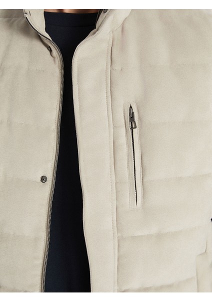 Yeni Sezon Standart Kalıp Dik Yaka Süet Erkek Yelek modelleri