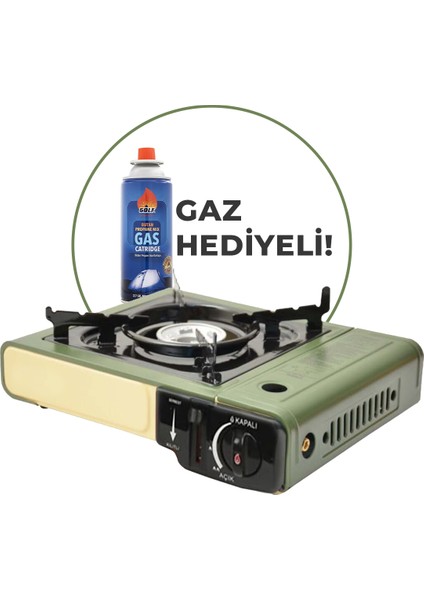 Fischer Tekli Portatif Çantalı Kamp Ocağı Stop Emniyetli