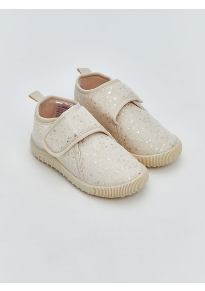 Yeni Sezon Yıldız Desenli Kız Bebek Panduf