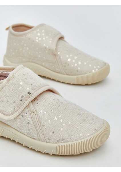 Yeni Sezon Yıldız Desenli Kız Bebek Panduf modelleri