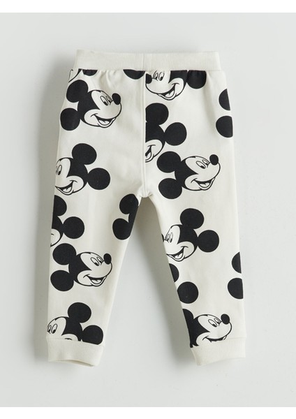 Yeni Sezon Bisiklet Yaka Mickey Mouse Baskılı Erkek Bebek Sweatshirt ve Eşofman Alt 2'li indirimleri