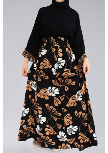 8 Parçalı Standart Beden Viskon Kumaş Kadın Uzun Etek- Namaz Eteği/ Günlük Kullanıma Uygun