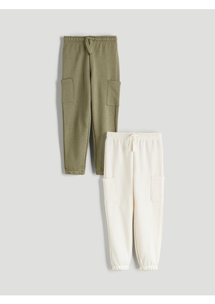 Yeni Sezon Beli Lastikli Erkek Çocuk Jogger Eşofman Altı 2'li