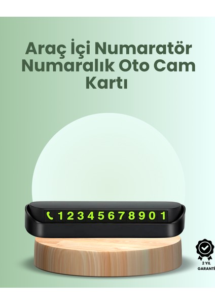 Allzey Kompakt Fosforlu Park Numaratörü – Gündüz Şıklığı, Gece Görünürlüğü